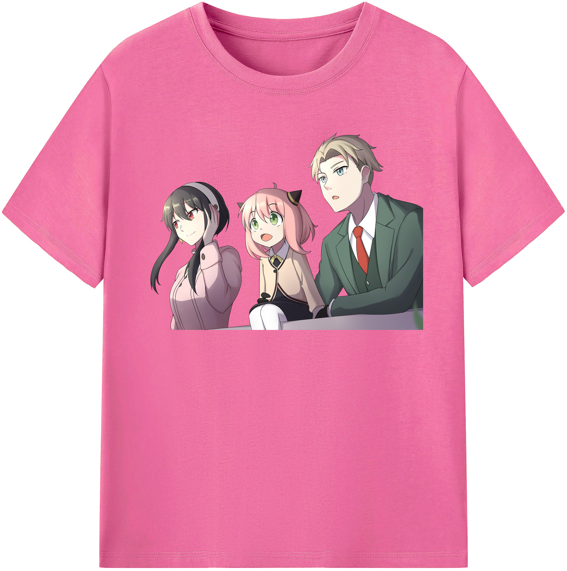 （画像用） SPY×FAMILY间谍家家酒 レディースカジュアルプリントTシャツ（綿100％）